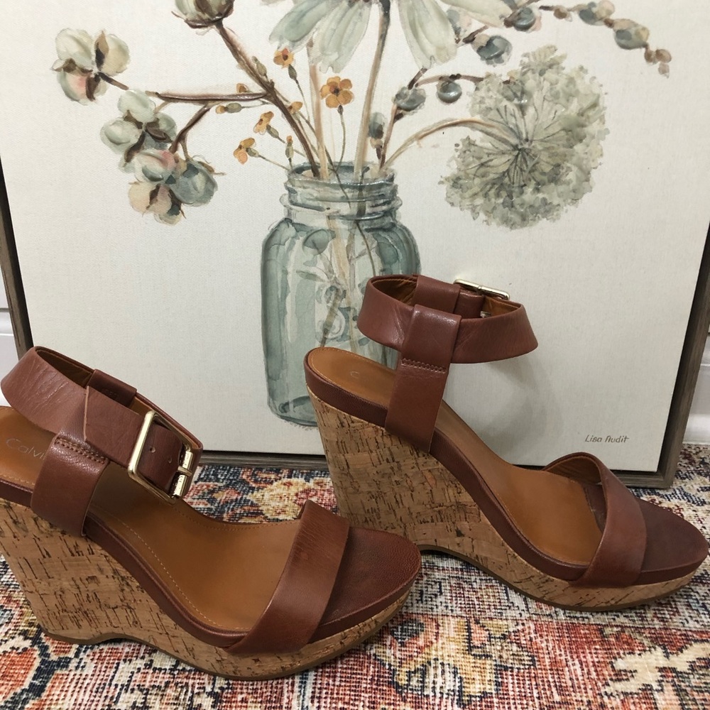 Like new Calvin Klein wedges!